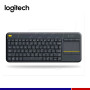 TECLADO LOGITECH K400 PLUS WIRELESS TOUCH BLACK