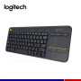 TECLADO LOGITECH K400 PLUS WIRELESS TOUCH BLACK