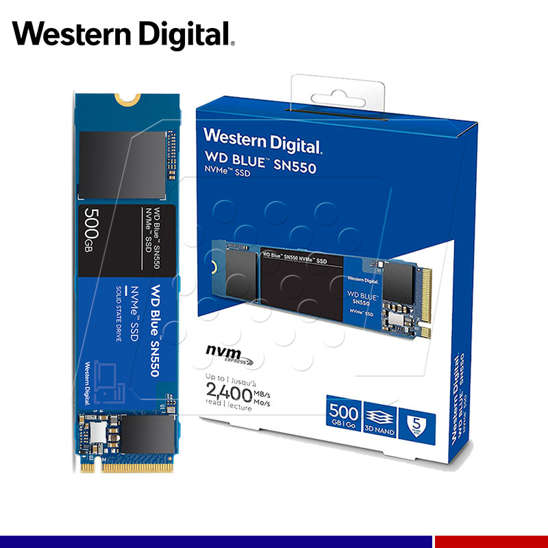 SSD  M.2 SOLIDO WESTER DIGITAL 2280 500GB ( WDS500G2B0C ) SN550 | AZUL | NVME