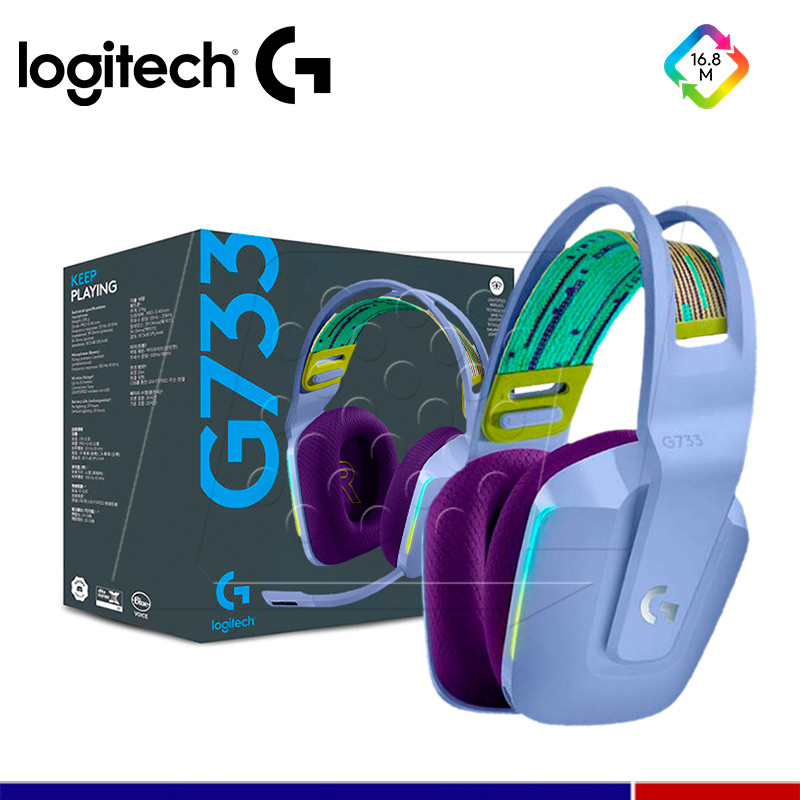 Logitech G733 Lightspeed - Auriculares inalámbricos para juegos, LightSync  RGB con paquete de regalo de la serie Signature