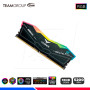 MEM RAM TEAMGROUP T-FORCE DELTA RGB, BLACK, 16GB DDR5 5200 MHZ.
