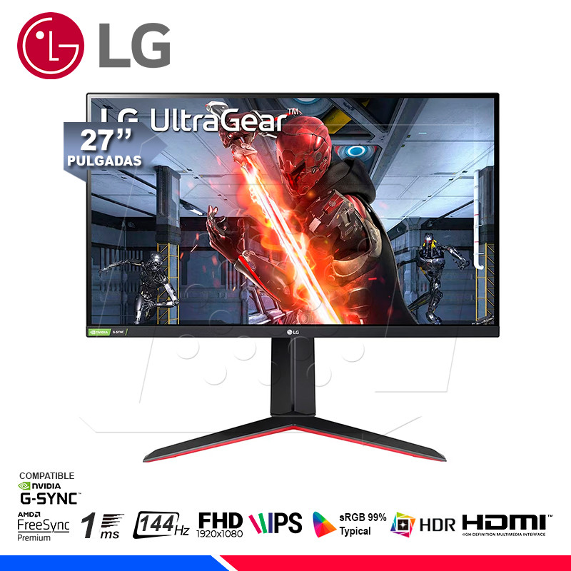 MONITOR GAMING UltraGear 27GN65R-B, 27 IPS, FHD, 144Hz, 1ms. Compatible  Nvidia G-Sync