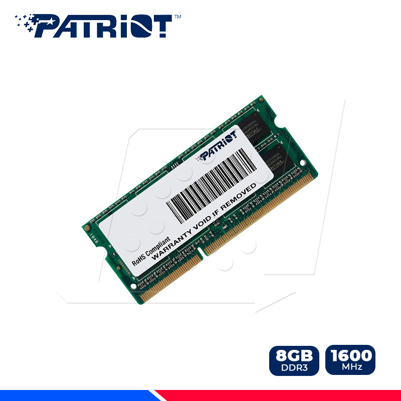 Distribución Nueva llegada el primero MEM.RAM PATRIOT SODIMM 8GB DDR3 1600 MHZ