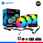 KIT ARGB ANTRYX LINK FAN LF120 BLACK, 120 x3, MODULAR, C/CONTROLADOR