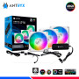 KIT ARGB ANTRYX LINK FAN LF120 WHITE, 120 x3, MODULAR, C/CONTROLADOR