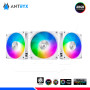 KIT ARGB ANTRYX LINK FAN LF120 WHITE, 120 x3, MODULAR, C/CONTROLADOR