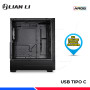 CASE LIAN LI LANCOOL 205 MESH BLACK, ARGB, V/TEMPLADO, USB TIPO C