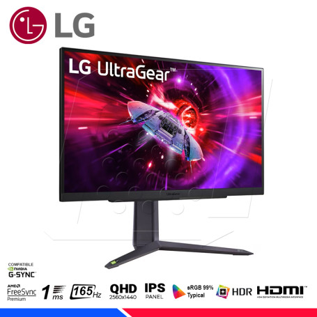 Monitor Gaming LED IPS LG 27GN65R-B 27'' Full HD 144Hz 1ms G-Sync FreeSync  HDR10 sRGB 99% Monitores