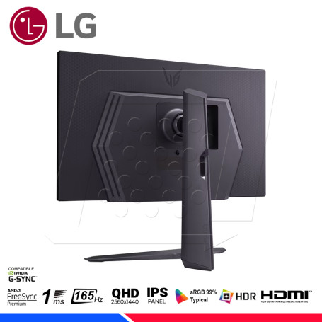 Monitor LG 27 UltraGear (27GR75Q) Gaming, QHD 2560 x 1440, 2 HDMI - 1 DP, 165Hz - 1MS GTG, G-Sync Compatible - HDR10