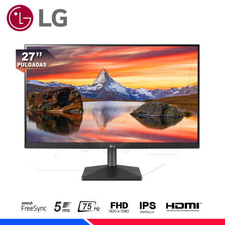 Monitor LG 27 27GR75Q Pivot QHD IPS 165hz 1ms - Clones y Periféricos
