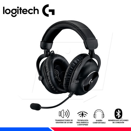 auriculares gaming con micrófono logitech g pro x/ usb/ negro